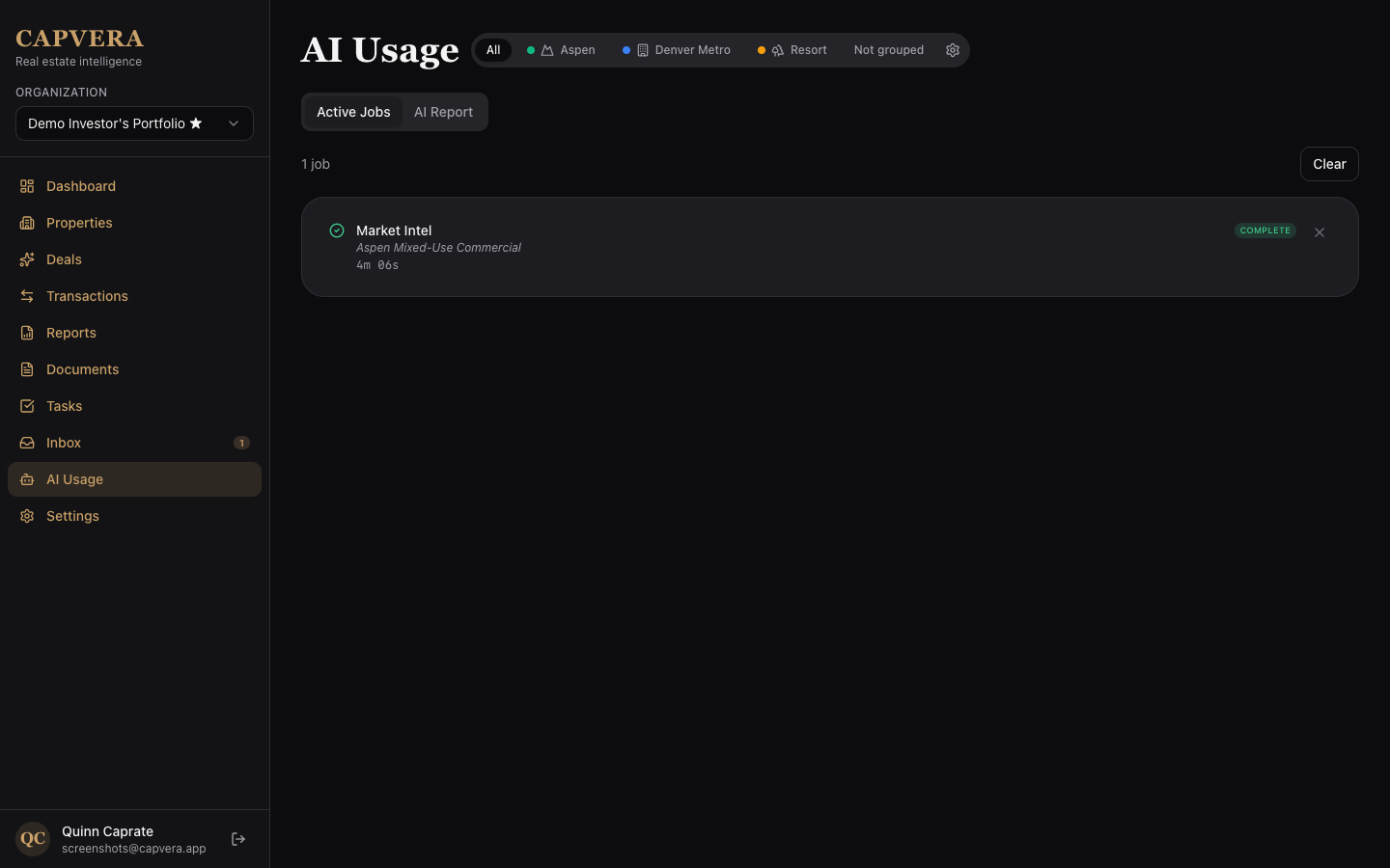 AI usage breakdown by provider