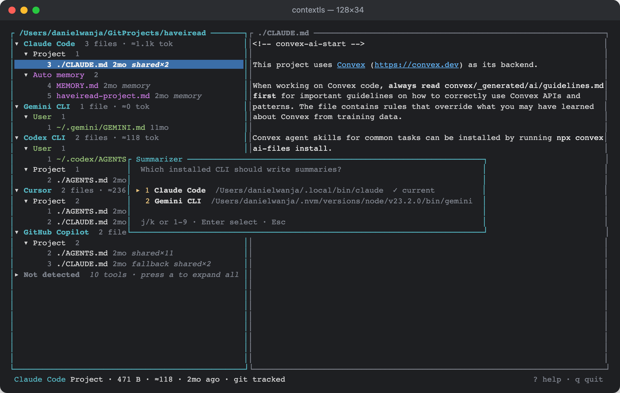 Choosing which installed CLI writes summaries