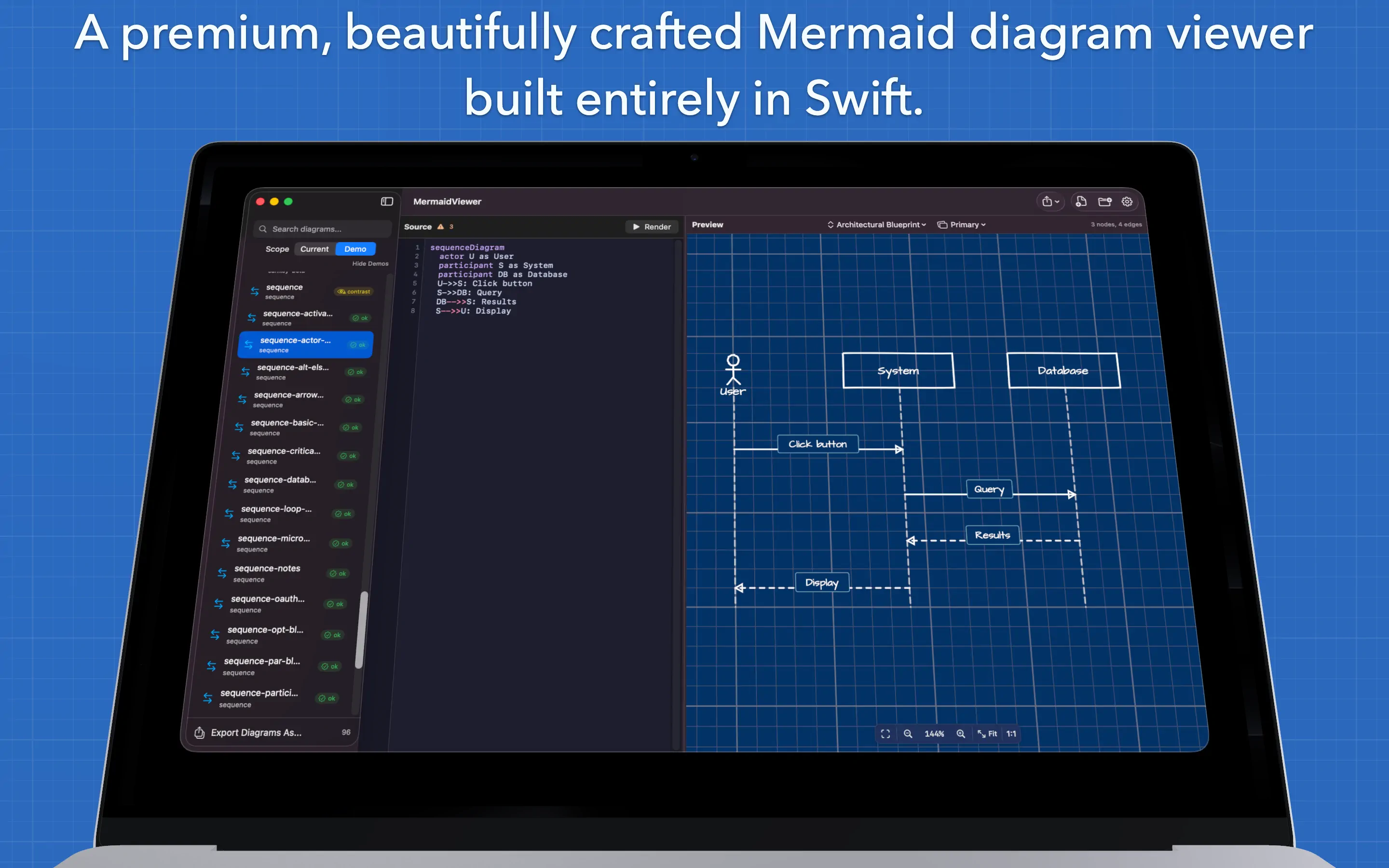 MermaidViewer 1.5 Main Screen
