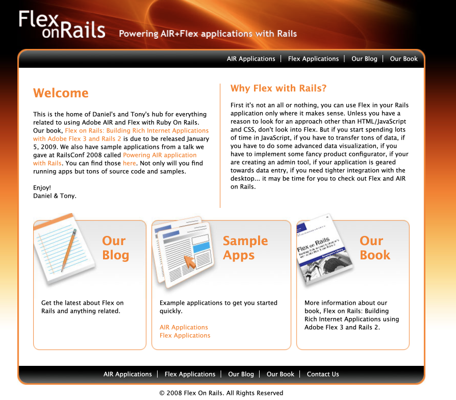 Flex On Rails screenshot
